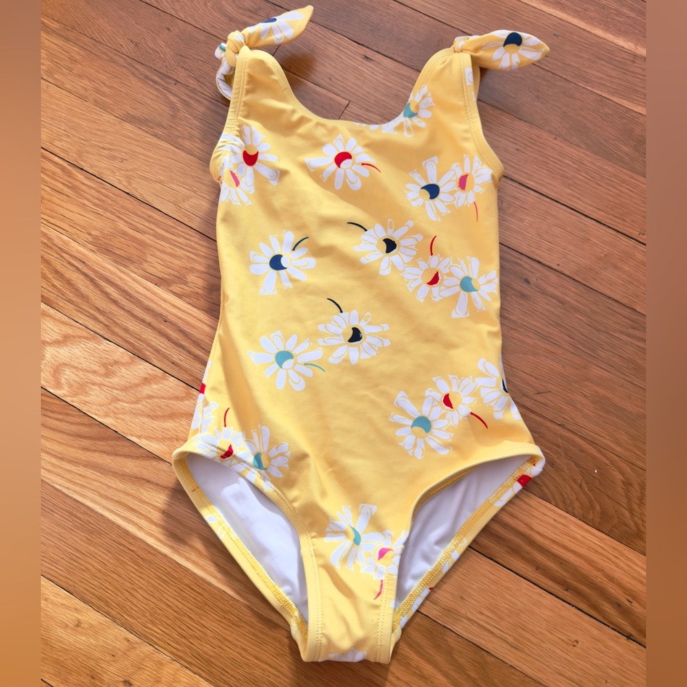 Hanna Andersson 120/6-7 Girls’ One-Piece Floral Swimsuit
